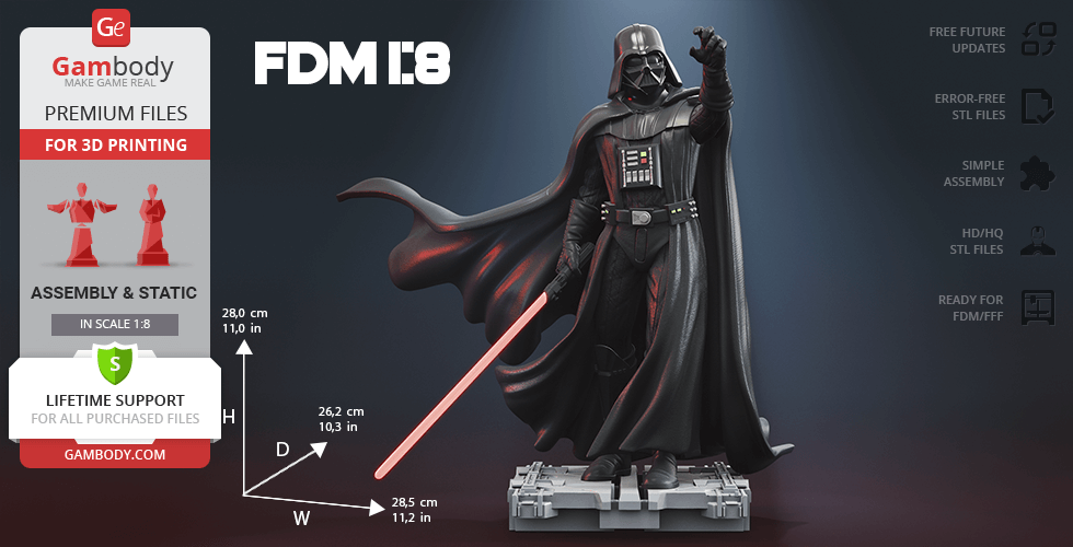 Anycubic Kobra Go FDM 3D Printer + Darth Vader and Batwing STL