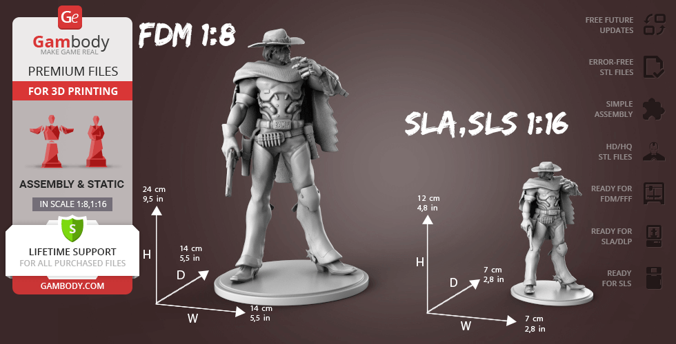 Buy McCree 3D Printing Figurine | Assembly