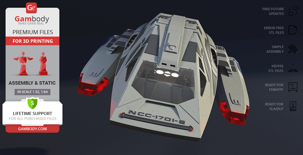 Buy Type-11 Shuttlecraft 3D Printing Model | Assembly