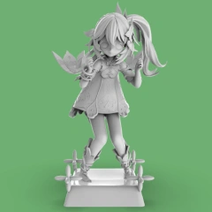 preview of Nahida "Lesser Lord Kusanali" Genshin (2nd attack pose) 3D Printing Figurine | Assembly