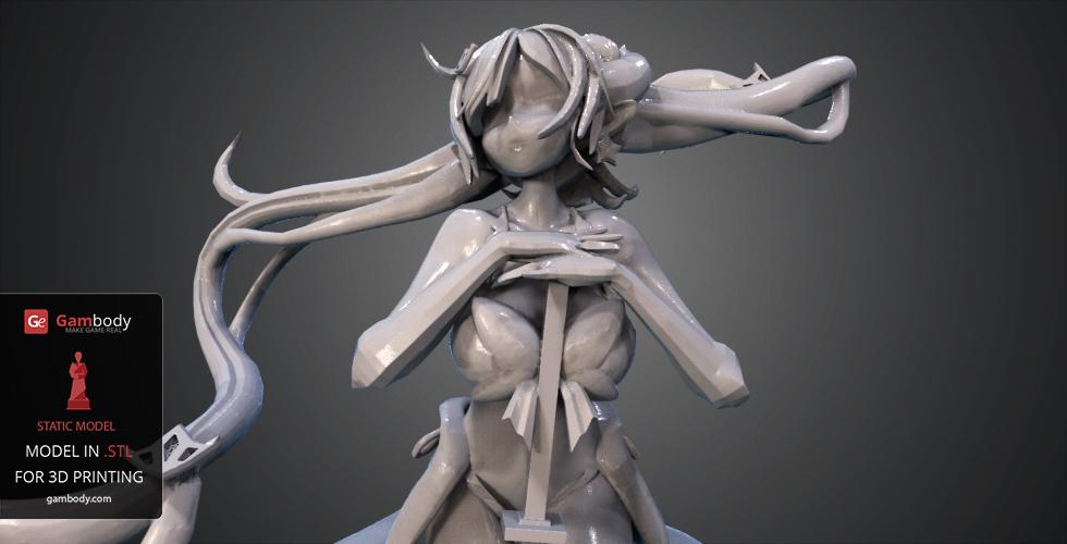 Gambody STL files of Anime Girl for 3D Printing