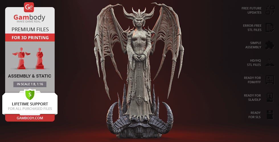 Buy Lilith Diablo 3D Printing Figurine | Assembly