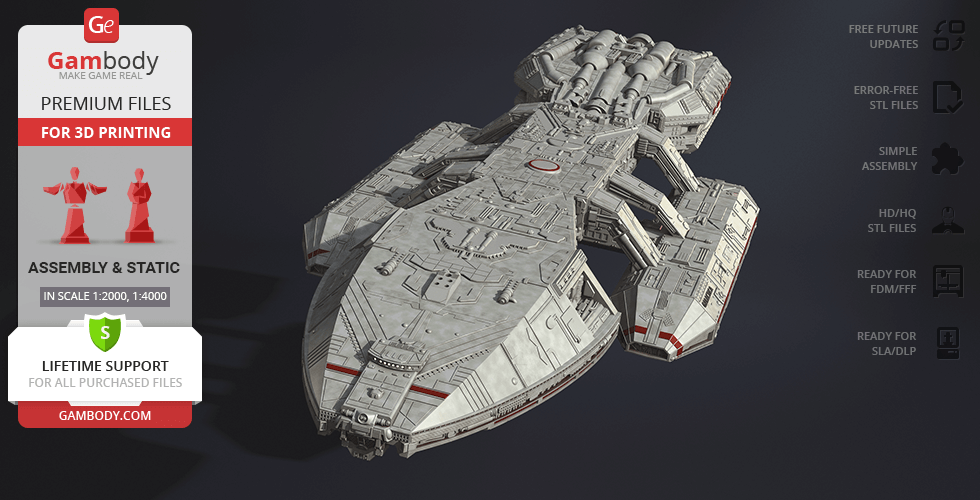 Buy Battlestar Galactica 1978 3D Printing Model | Assembly