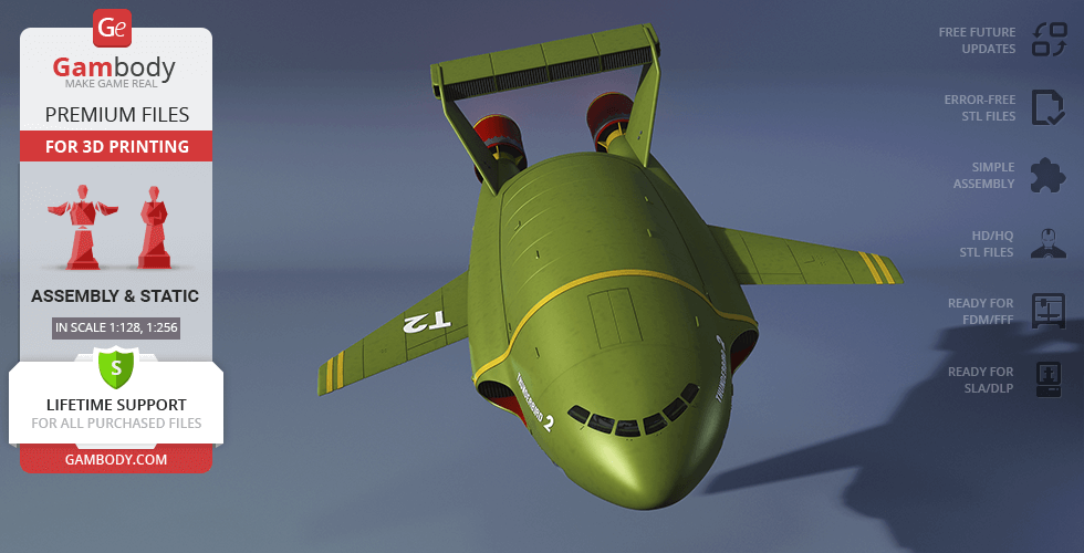 Buy Thunderbird 2 3D Printing Model | Assembly