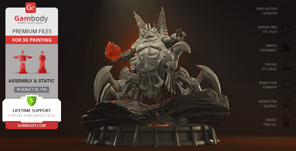 Buy Azmodan Diablo 3D Printing Figurine | Assembly