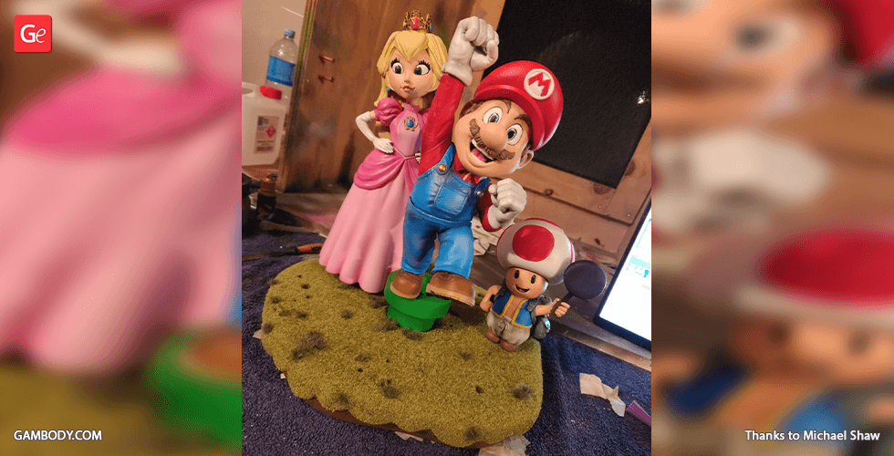 Buy Super Mario 3D Printing Figurines in Diorama | Assembly