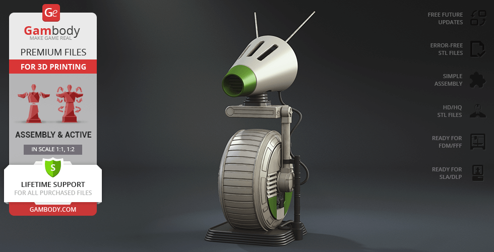 Buy D-O Droid 3D Printing Model | Assembly + Action
