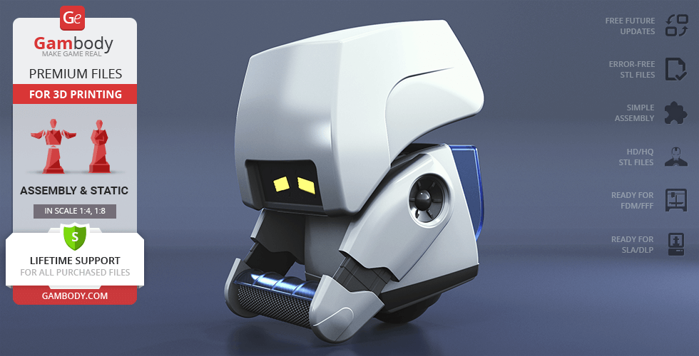 3D model of M-O robot from WALL-E with details for 3D printing from Gambody.