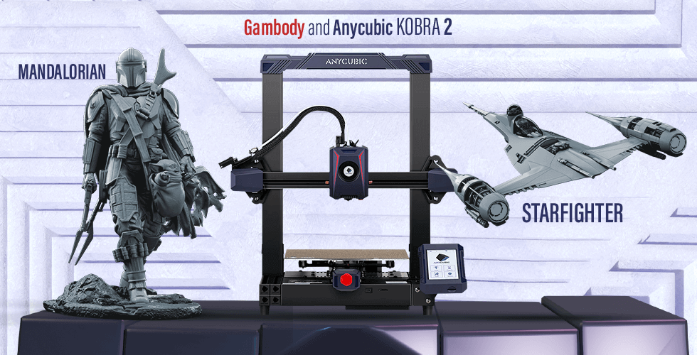 Buy Anycubic Kobra 2 3D Printer + The Mandalorian + N-1 Starfighter