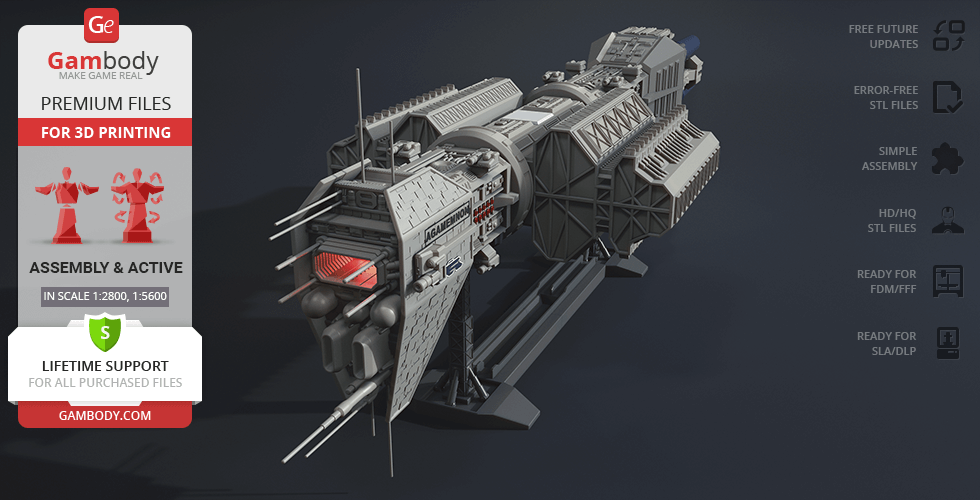 Buy EAS Omega Class Destroyer 3D Printing Model | Assembly