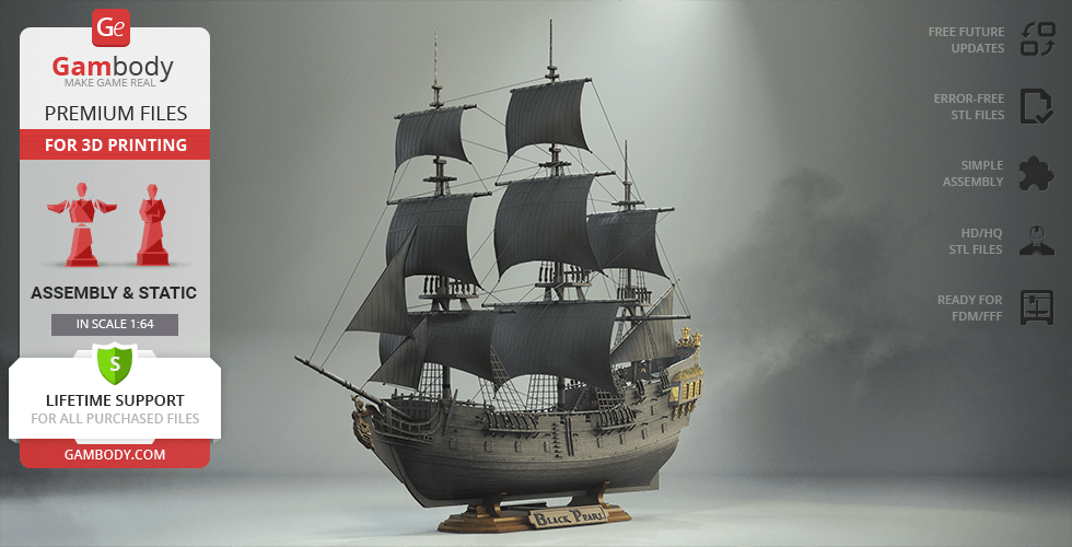 Buy Black Pearl 3D Printing Model | Assembly