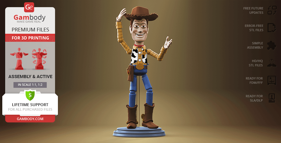 Buy Woody 3D Printing Model | Assembly