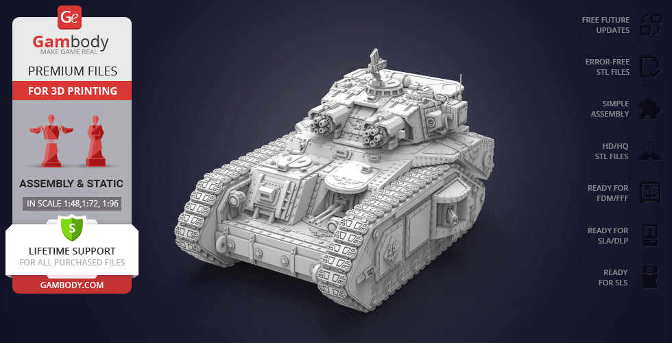 Buy Vulcan Tank 3D Printing Model | Assembly