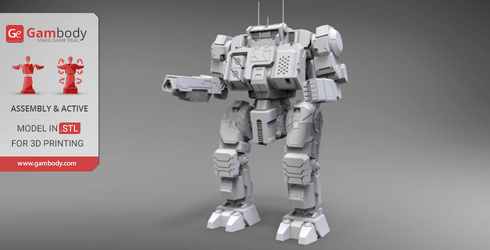 Buy MWO Highlander 3D Printing Model | Assembly + Action