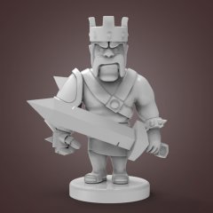 preview of Barbarian King 3D Printing Figurine | Assembly