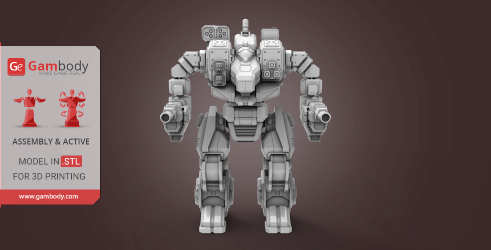 Buy MWO Hellbringer 3D Printing Model | Assembly + Action