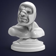 preview of Fight Night Boxer Bust 3D Printing Figurine | Static