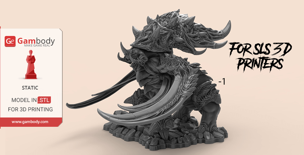 A detailed 3D model of a StarCraft Ultralisk, designed for STL 3D printing.