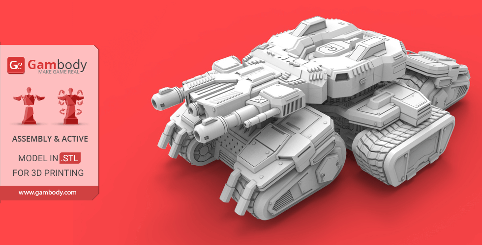 Buy Siege Tank 3D Printing Model | Assembly + Action
