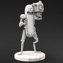 preview of Pickle Rick With Guns 3D Printing Figurine | Assembly