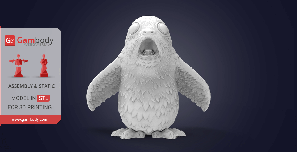 Buy Impressed Porg 3D Printing Figurine | Static