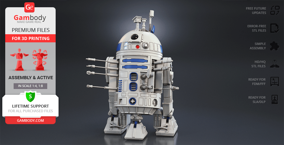 Buy R2-D2 3D Printing Model | Assembly + Action