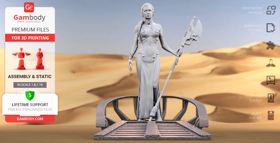 Buy Princess Leia 3D Printing Figurine | Assembly