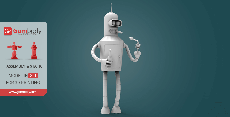 Buy Futurama Bender 3D Printing Figurine | Assembly