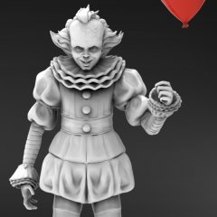 preview of Pennywise Clown from "IT" 3D Printing Miniature | Assembly