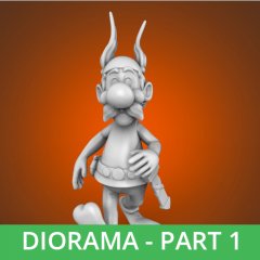 preview of Asterix 3D Printing Figurine for Diorama | Assembly
