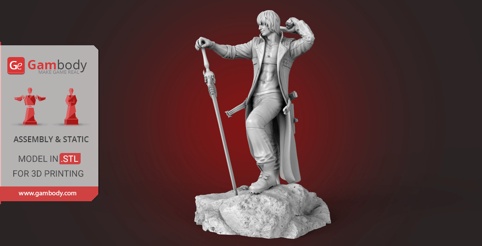 STL file DMC - Devil May Cry skull on Dante's back 😈・3D printing