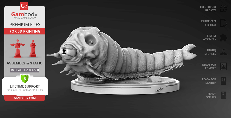 Buy Mothra Larva 3D Printing Figurine | Assembly