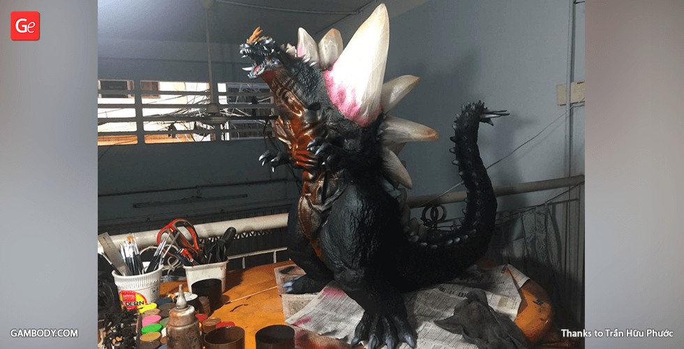 Buy Space Godzilla 3D Printing Figurine | Assembly