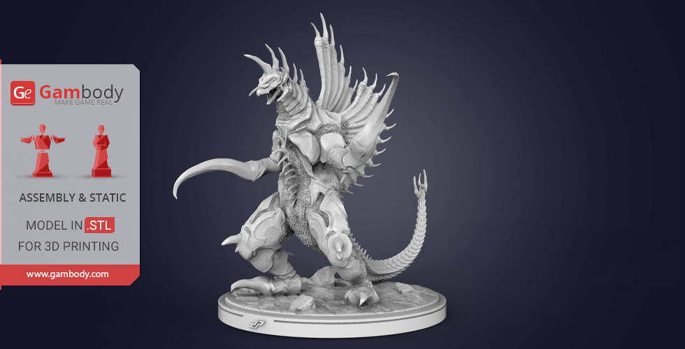 Buy Gigan Millennium Era 3D Printing Figurine | Assembly