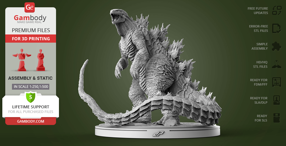 Buy Godzilla Extreme 3D Printing Figurine | Assembly