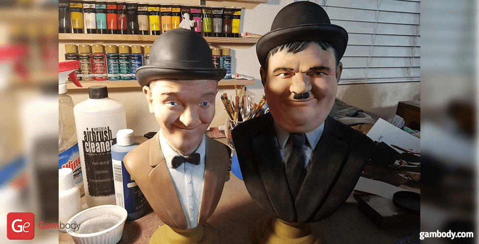 Buy Laurel and Hardy Busts 3D Printing Figurines | Static