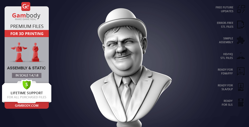 Laurel and Hardy Busts - STL files for 3D Printing
