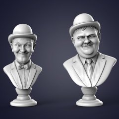 preview of Laurel and Hardy Busts 3D Printing Figurines | Static