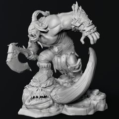 preview of Grommash Hellscream 3D Printing Figurine | Assembly