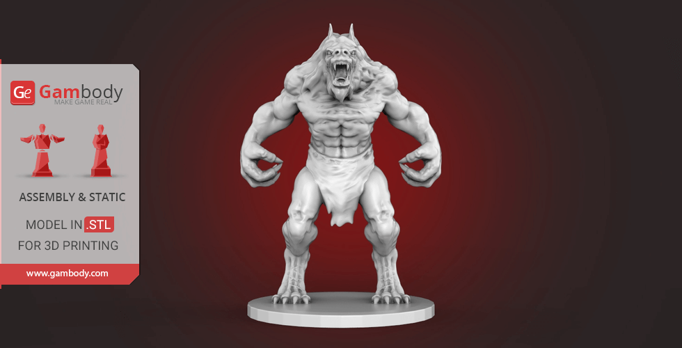Buy Werewolf 3D Printing Figurine| Assembly