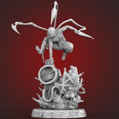 preview of Spider-Man Explosion Scene 3D Printing Figurine | Assembly
