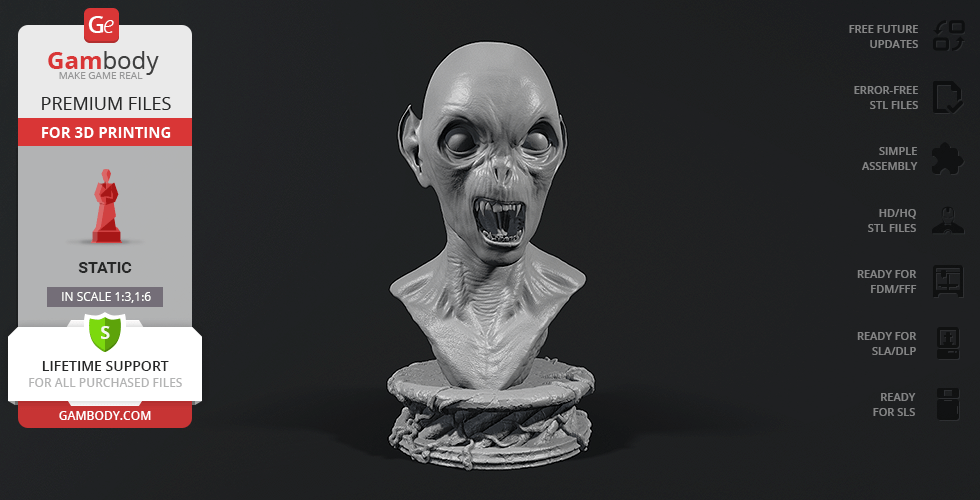 Buy Demon Bust 3D Printing Miniature | Static