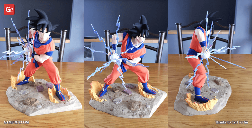 Buy Goku Kamehameha 3D Printing Figurine | Assembly