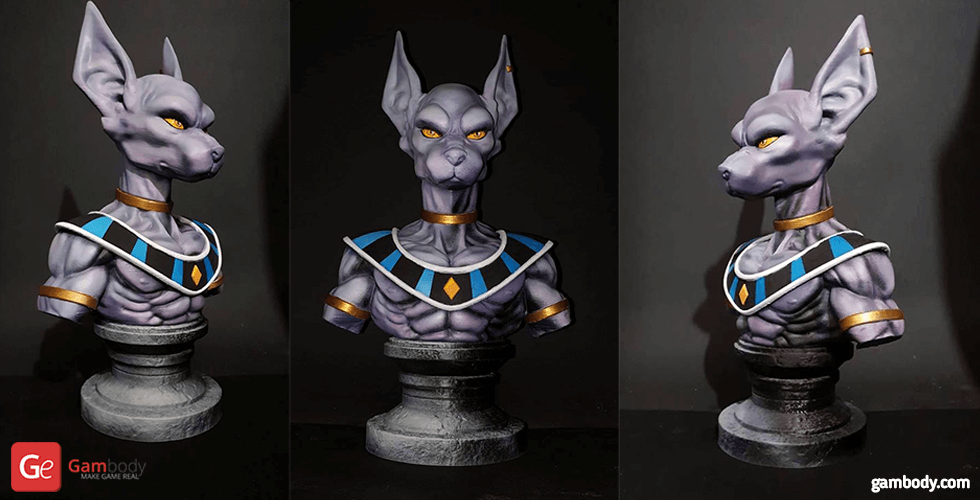 Buy Beerus Bust 3D Printing Figurine | Assembly