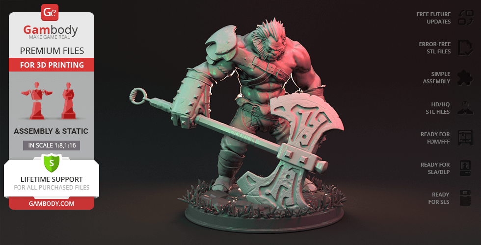 Buy Axe 3D Printing Figurine | Assembly