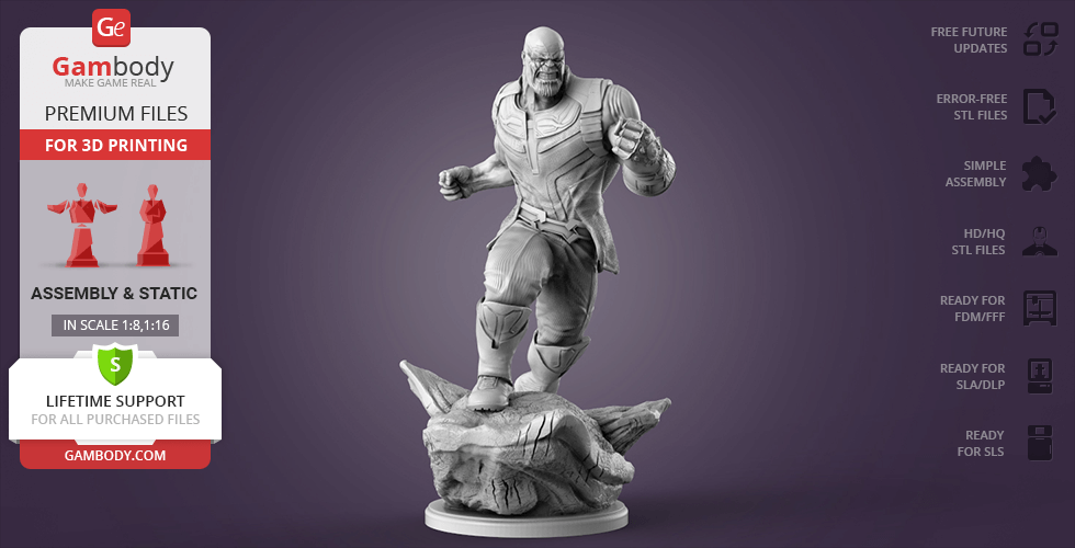Buy Thanos in Action 3D Printing Figurine | Assembly