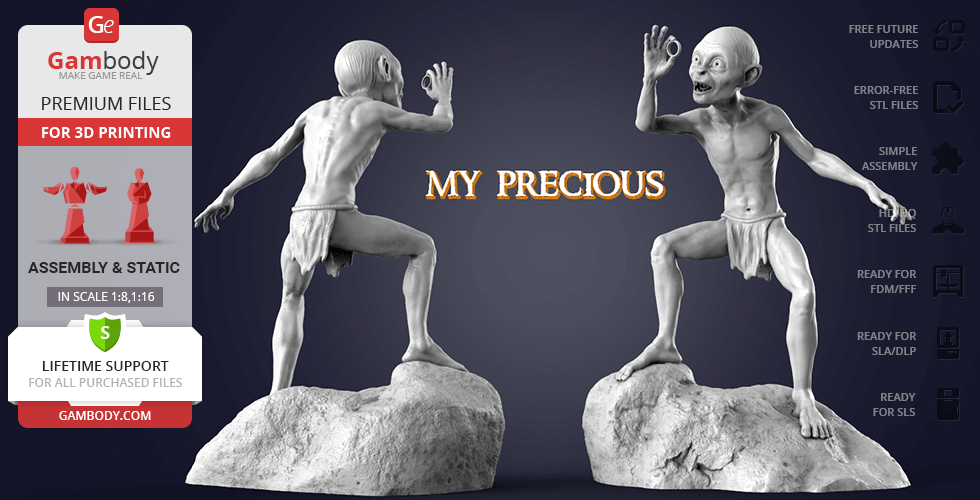 STL file Gollum 3D Print 🧝・Model to download and 3D print・Cults