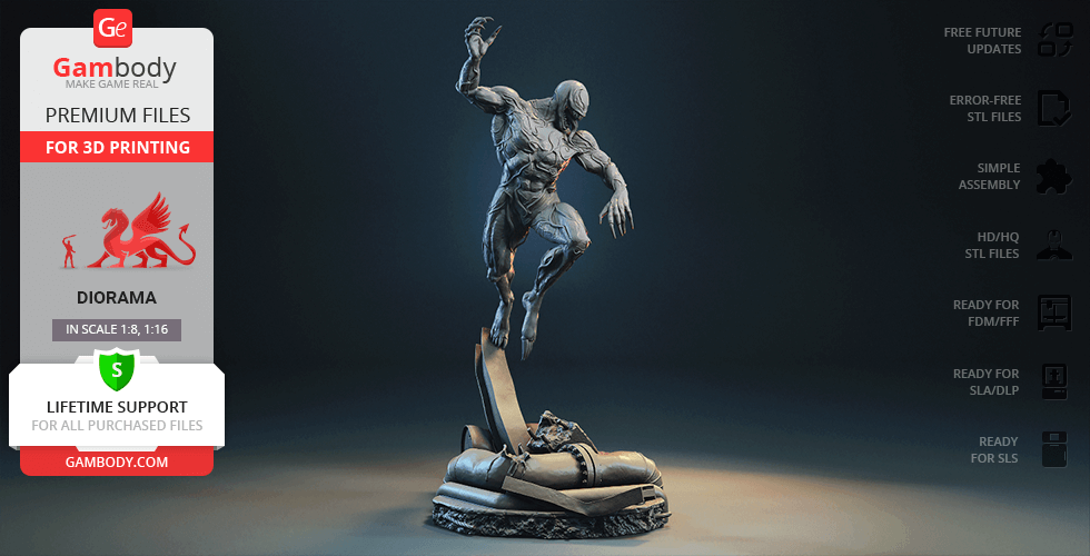 Buy Venom 3D Printing Figurine in Diorama | Assembly