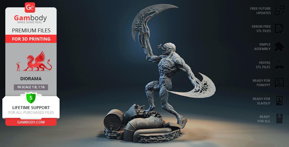 Buy Riot Symbiote 3D Printing Figurine in Diorama | Assembly