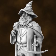 preview of Mustrum Ridcully 3D Printing Figurine | Assembly